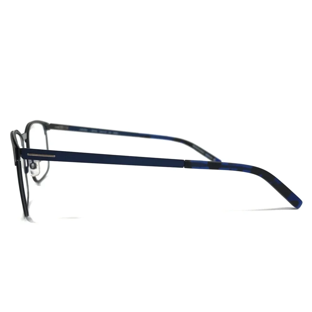 Lightec by Morel Eyeglasses Frames 30015L BG08 Black Blue Rectangle 53-19-140